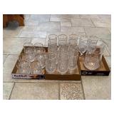 Vintage Gold RIm Cut Class Glassware