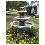 Concrete 4 Tier Bird Bath Fountain