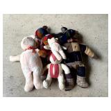 Lot of Vintage Quilted Teddy Bears
