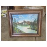 Handpainted Mountain Scene Art