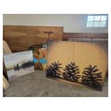 Lot of Rustic Canvas Artwork