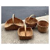 Lot of Assorted Hand Woven Baskets