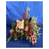 Winter Floral Arrangement w/Squirrel
