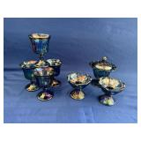 Vintage  Carnival Glass Tableware Lot