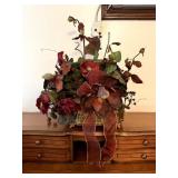 Floral Centerpiece in Brass Container