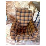 Vintage Child's Size Plaid Arm Chair
