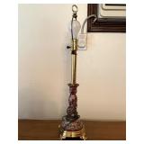 Vintage Brass & Ceramic Accent Table Lamp