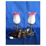 Vintage Art Nouveau Style Tulip Lamps