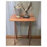 Small Folding Table with Assorted Décor Pieces