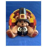 Vintage Ceramic Bear-Turkey Figurine