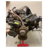 350 Chevy Engine Complete, 4 Barrel with Stand