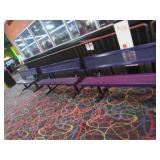 2 Purple Steel Benches