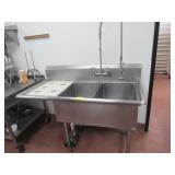Stainless Steel 2 Compartment Sink (Left Drain)