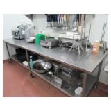 Contents only of Stainless Steel Table