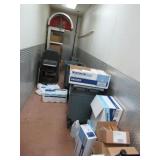 Assorted Paper Supplies & Patio Grill