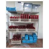 Wire Rack with Red Plastic Cups