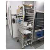 ROLL AROUND SHEET PAN RACK WITH CONTENTS