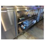 S.S. BACK BAR STORAGE AND MISC GLASSWARE