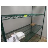 GREEN WIRE RACKS , ASST GLASSWARE, ETC.