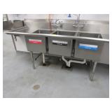 S.S. 3 COMPARTMETN KITCHEN SINK