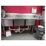 Stainless Steel 3 Compartment Sink