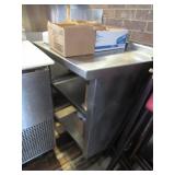 S.S. Small Work Table - Approx. 24" w/Shelf