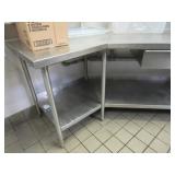 S.S. L-Shape Work Table