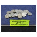 ASSORTED NICKELS NEW & OLD APPROX 20 ETC.
