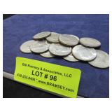 ASSORTED KENNEDY HALVES NEW MINTAGE APPROX 13 ETC.