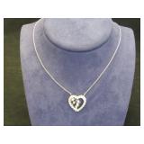 DIAMOND HEART PENDANT & CHAIN