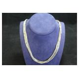 NATIVE AMERICAN LIQUID SILVER NECKLACE