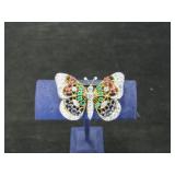 18 K GOLD BUTTERFLY BROACH WITH DIAMONDS