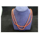 NATIVE AMERICAN CORAL/BEAD NECKLACE