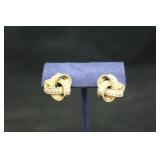 14 k GOLD DIAMOND EARRINGS LOVE KAST STYLE