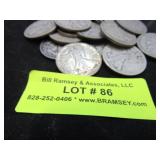 ASSORTED LIBERTY HALVES OLD MINTAGE ETC.