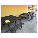5 METAL PICNIC TABLES & ADVENTURE TRAIL COURSE