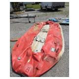 River Raft Inflatable: Red, Approx. 10