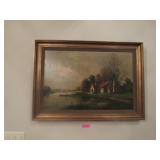 Oil on Canvas: Charles Hellmer - Autumn Landscape,