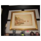 Watercolor: Stuart Lloyd - English Coastal Village