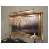 Oil on Canvas: George E. Colby - River Landscape,