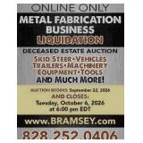 Metal Fabrication Business Liquidation