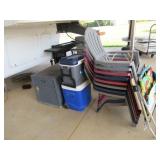 Chairs, Cooler, Outside Storage Box