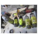 6 Pc. Ryobi Battery Powered Tools: 18v