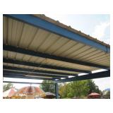 Metal Red Iron Canopy: Approx. 24