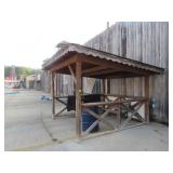 Wooden Shed w/Bench