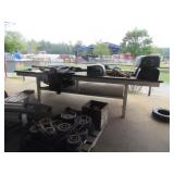 Aluminum Table w/Wooden Top