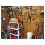 Contents of Wall: Tools Hanging, Misc.