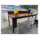 Steel Metal Table: Approx. 36" x 8