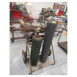 OXYGEN & ACETYLENE W/GAUGES, HOSE & CUTTING TORCH