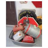 MISC GAS CANS AND STOP SIGN